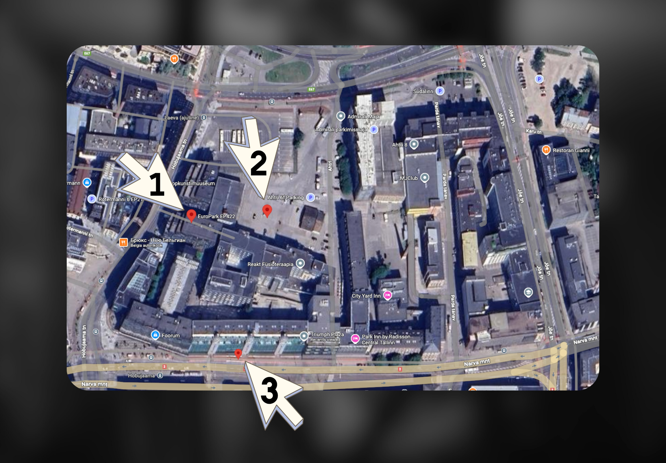 Parkimisvõimalused Laser Secret Tallinna lähedal